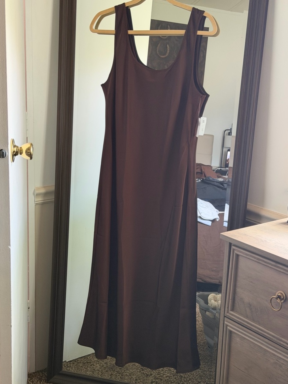 Old Navy Brown Satin Slip Dress - Picture 2 of 4